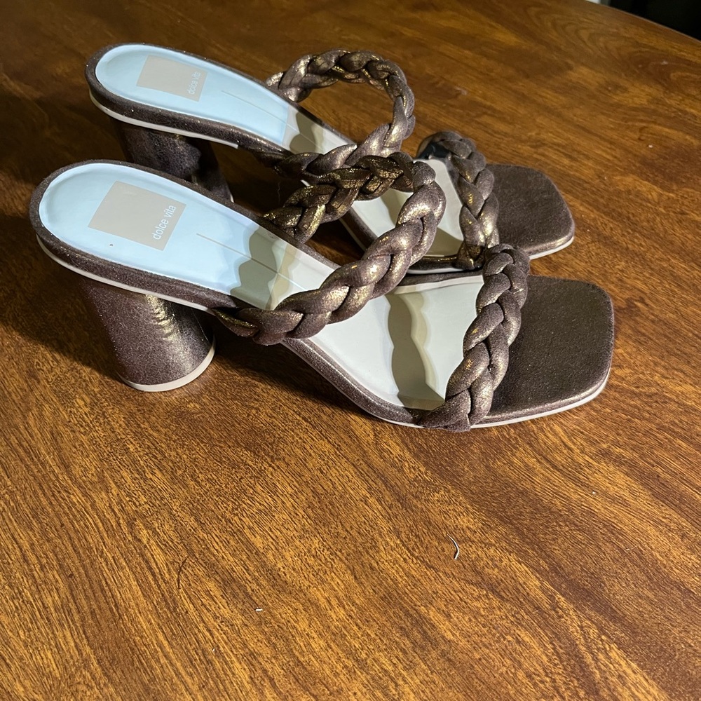 Dolce Vita Bronze Braided Heels